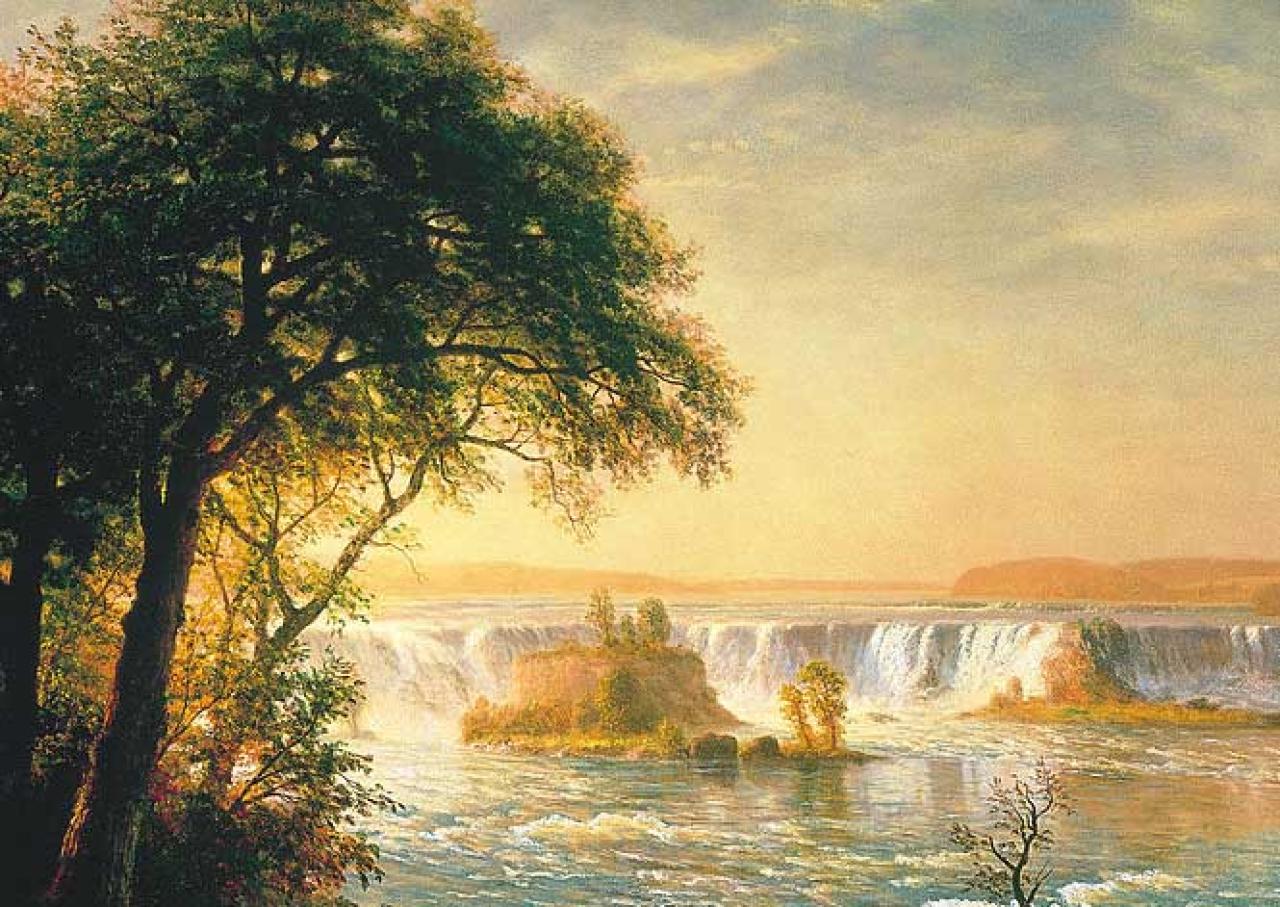 Albert Bierstadt's "The Falls of St. Anthony" (detail) Albert Bierstadt's "The Falls of St. Anthony" (detail)