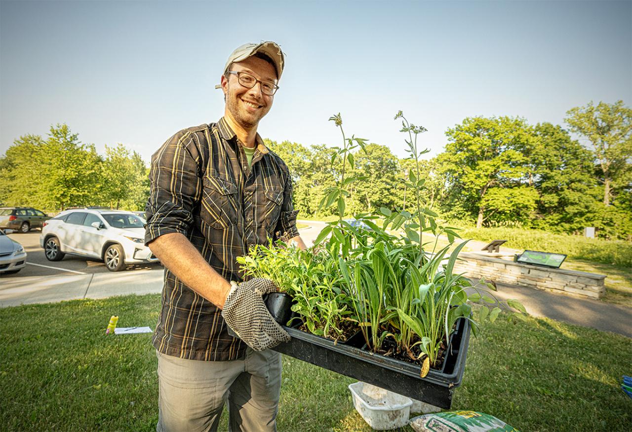 Alex Roth Alex Roth with plants