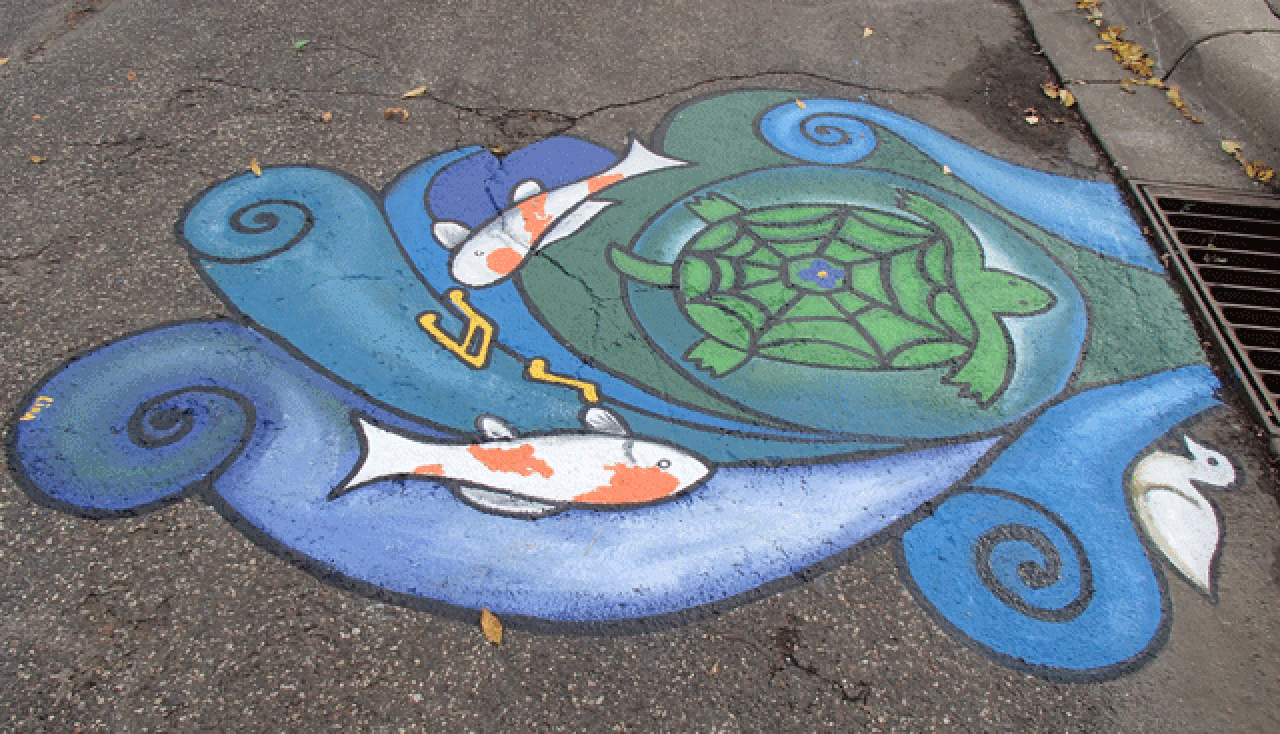 Saint Paul's first storm-drain mural! Saint Paul's first storm-drain mural!