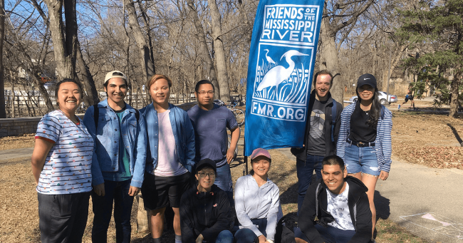 Volunteers at the 2019 Earth Day cleanup